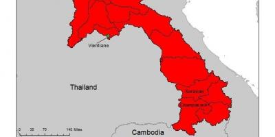 Mapa laosu malárie 