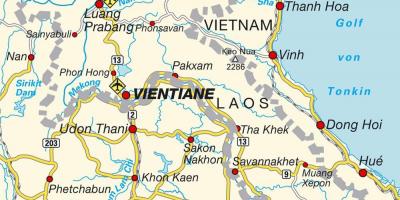 Letiště v laosu mapě