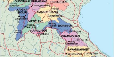 Politická mapa laosu