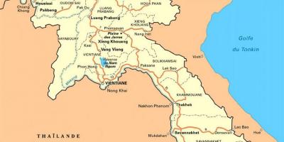Podrobná mapa laosu