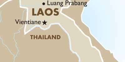 Mapa hlavního města laosu 