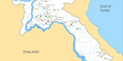 Mapa laosu řeky