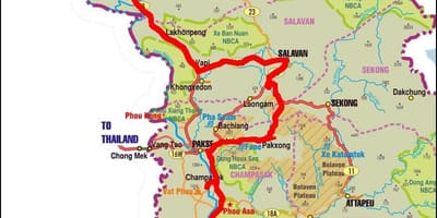 Mapa savannakhet, laos